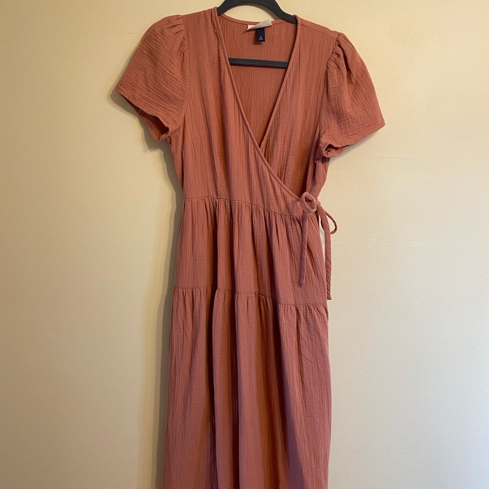 Mauve wrap dress